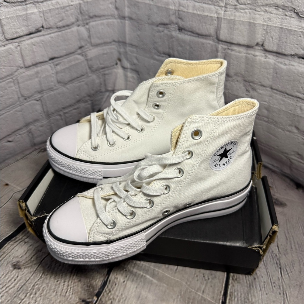 Converse Women's White High-Top Sneakers - Picture 2 of 2